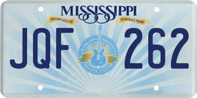 MS license plate JQF262