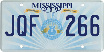 MS license plate JQF266