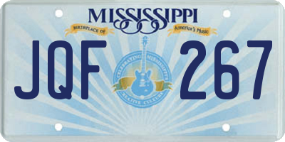 MS license plate JQF267