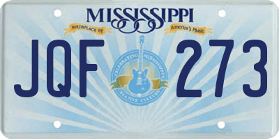 MS license plate JQF273