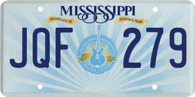 MS license plate JQF279