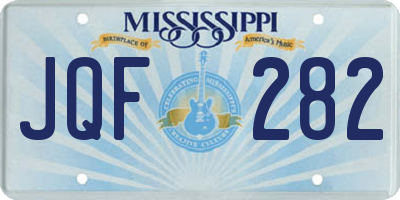MS license plate JQF282
