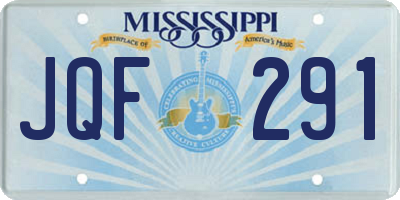 MS license plate JQF291