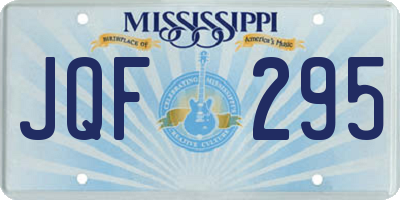 MS license plate JQF295