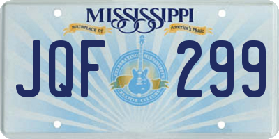 MS license plate JQF299