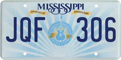 MS license plate JQF306
