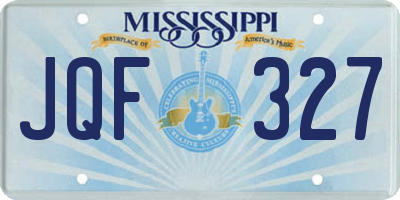 MS license plate JQF327