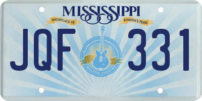 MS license plate JQF331