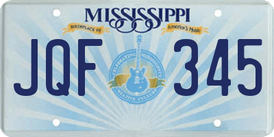 MS license plate JQF345