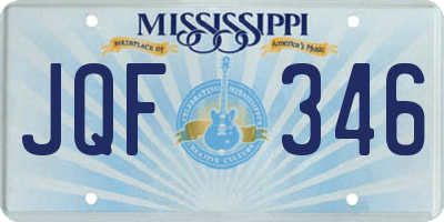 MS license plate JQF346