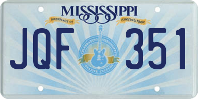 MS license plate JQF351