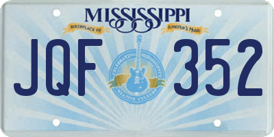 MS license plate JQF352