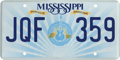 MS license plate JQF359