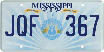 MS license plate JQF367