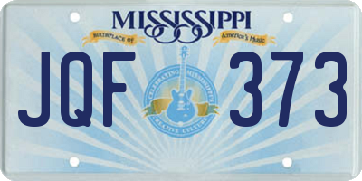 MS license plate JQF373