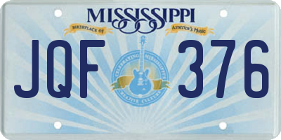 MS license plate JQF376