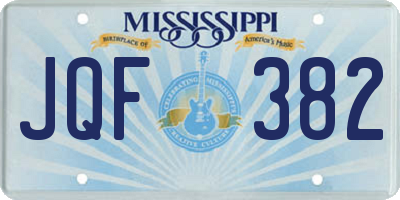 MS license plate JQF382