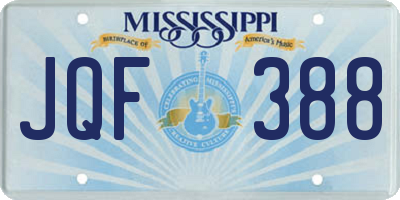 MS license plate JQF388