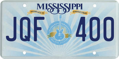 MS license plate JQF400