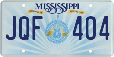 MS license plate JQF404