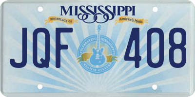 MS license plate JQF408