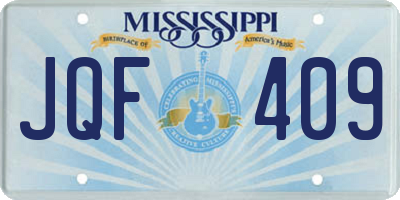 MS license plate JQF409