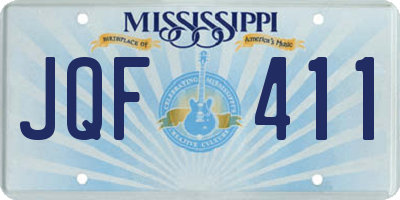 MS license plate JQF411