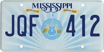 MS license plate JQF412
