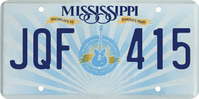 MS license plate JQF415