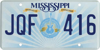 MS license plate JQF416