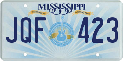 MS license plate JQF423