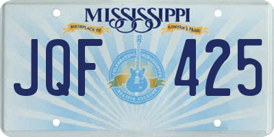 MS license plate JQF425