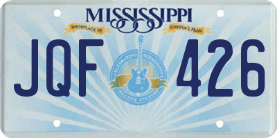 MS license plate JQF426