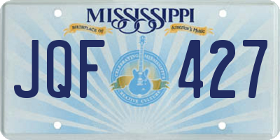 MS license plate JQF427