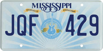 MS license plate JQF429