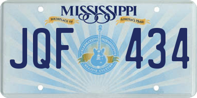 MS license plate JQF434