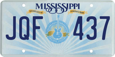 MS license plate JQF437