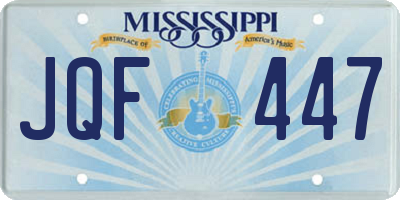 MS license plate JQF447
