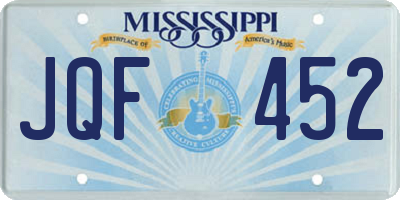 MS license plate JQF452