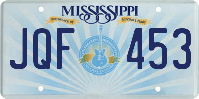 MS license plate JQF453