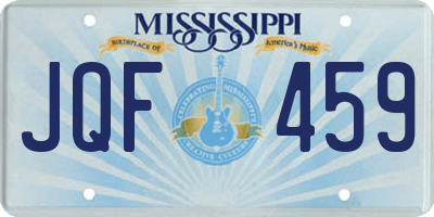 MS license plate JQF459