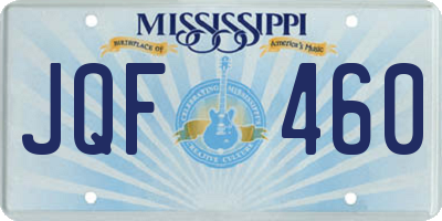 MS license plate JQF460