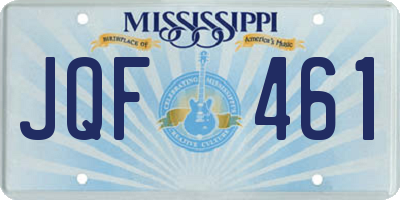 MS license plate JQF461