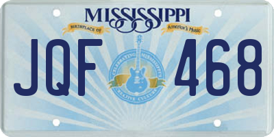 MS license plate JQF468
