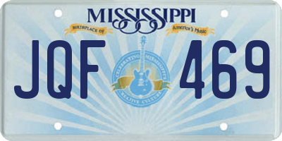 MS license plate JQF469