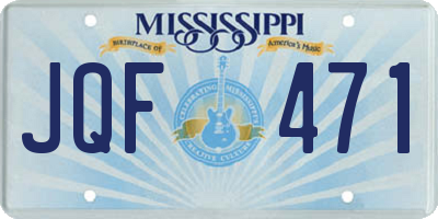 MS license plate JQF471