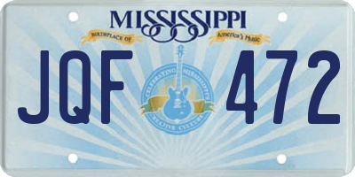 MS license plate JQF472