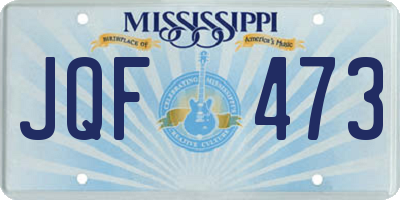 MS license plate JQF473