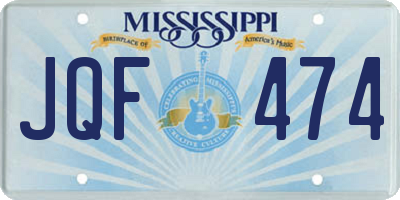 MS license plate JQF474