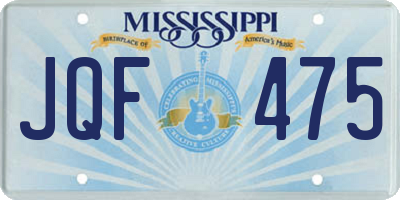 MS license plate JQF475
